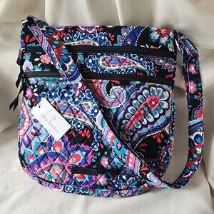 Vera Bradley in RETIRED Blue HAYMARKET PAISLEY TRIO ZIP Hipster Cross-body bag